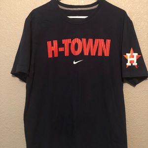 Houston Astros pinstripe Nike shirt mens XL